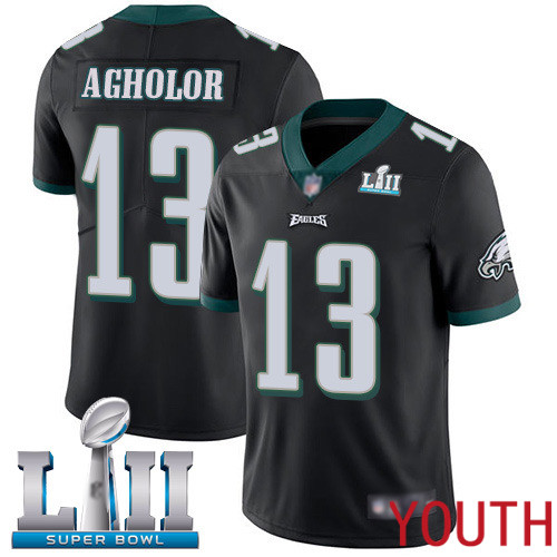 Youth Philadelphia Eagles 13 Nelson Agholor Black Alternate Vapor Untouchable NFL Jersey Limited Player Super